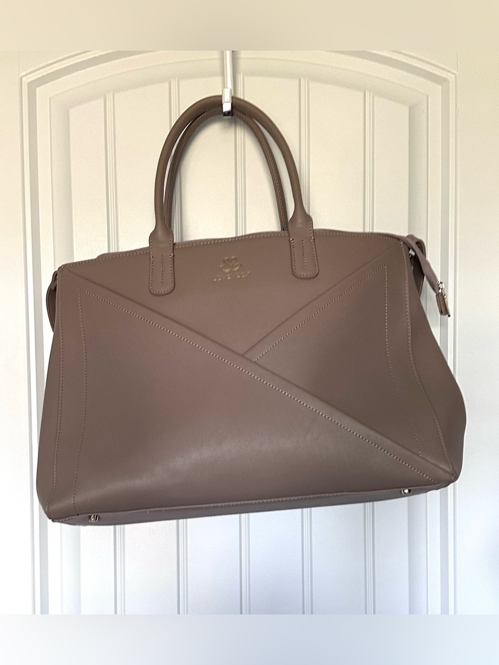Women's Taupe Laptop Bag - Lovevook